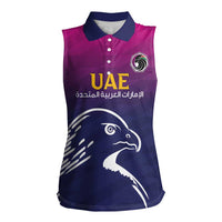 UAE Cricket Custom Women Sleeveless Polo Shirt Arabian Falcon - Wonder Print Shop