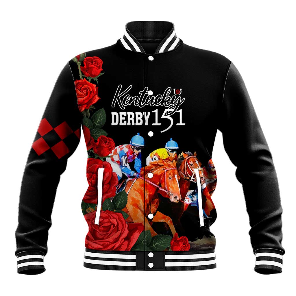 Horse Racing Custom Baseball Jacket 151st Anniversary Race For the Roses LT7