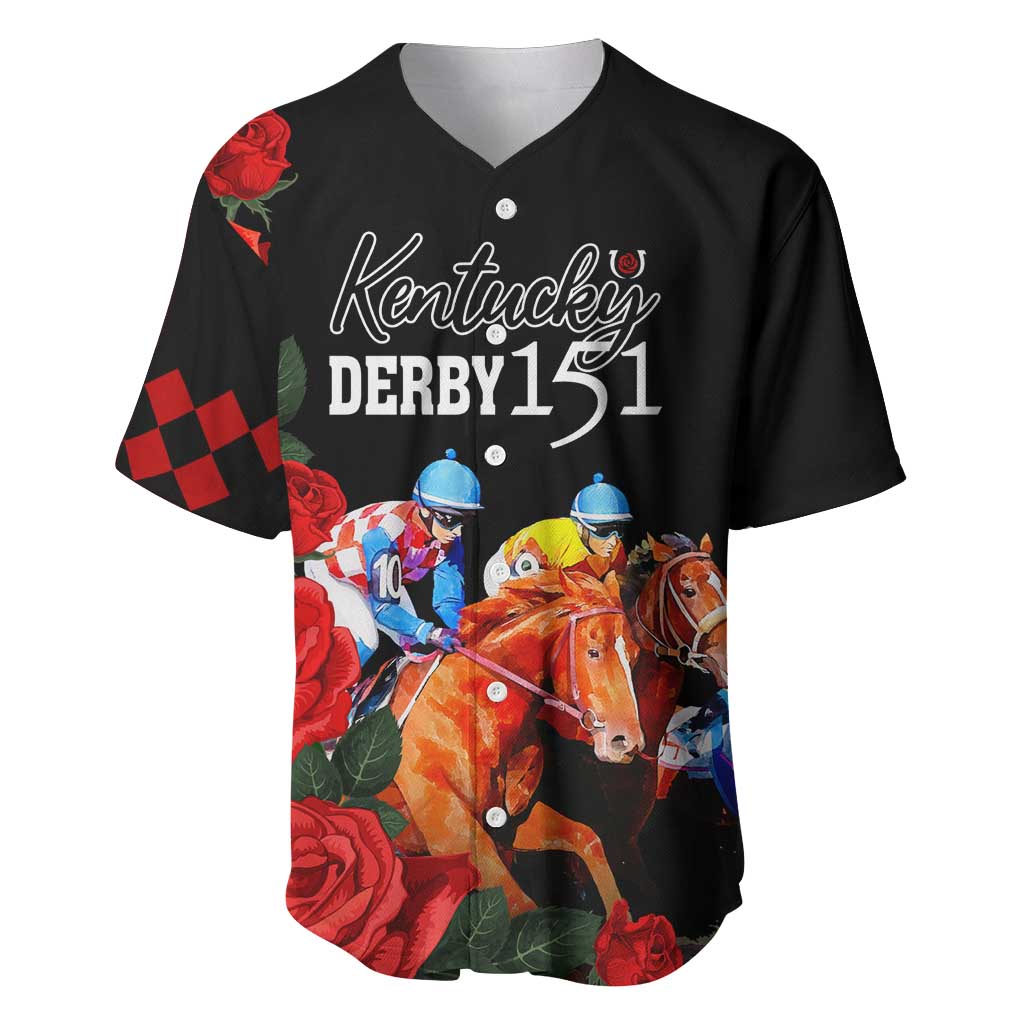 Horse Racing Custom Baseball Jersey 151st Anniversary Race For the Roses LT7