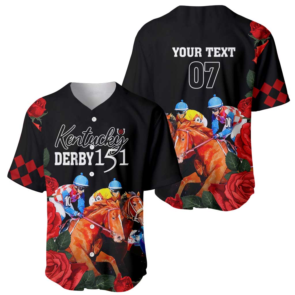 Horse Racing Custom Baseball Jersey 151st Anniversary Race For the Roses LT7