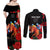 Horse Racing Custom Couples Matching Off Shoulder Maxi Dress and Long Sleeve Button Shirt 151st Anniversary Race For the Roses LT7
