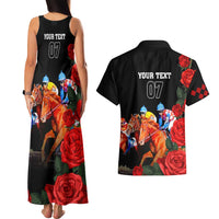 Horse Racing Custom Couples Matching Tank Maxi Dress and Hawaiian Shirt 151st Anniversary Race For the Roses LT7