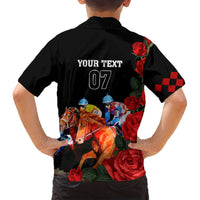 Horse Racing Custom Family Matching Long Sleeve Bodycon Dress and Hawaiian Shirt 151st Anniversary Race For the Roses LT7