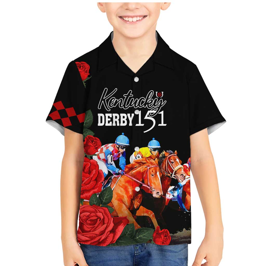 Horse Racing Custom Family Matching Mermaid Dress and Hawaiian Shirt 151st Anniversary Race For the Roses LT7