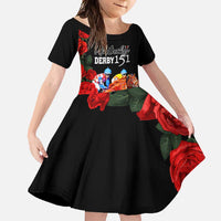Horse Racing Custom Family Matching Off Shoulder Maxi Dress and Hawaiian Shirt 151st Anniversary Race For the Roses LT7
