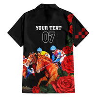 Horse Racing Custom Family Matching Off Shoulder Maxi Dress and Hawaiian Shirt 151st Anniversary Race For the Roses LT7