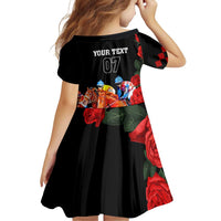Horse Racing Custom Family Matching Off Shoulder Short Dress and Hawaiian Shirt 151st Anniversary Race For the Roses LT7