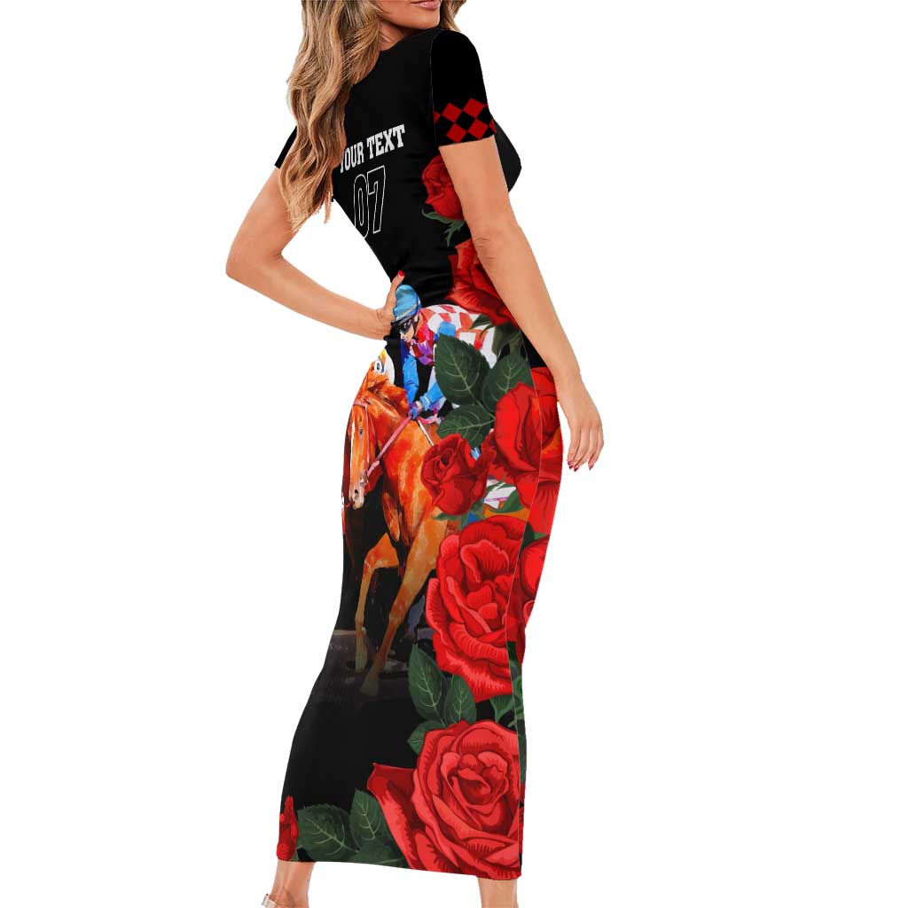 Horse Racing Custom Family Matching Short Sleeve Bodycon Dress and Hawaiian Shirt 151st Anniversary Race For the Roses LT7