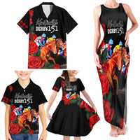 Horse Racing Custom Family Matching Tank Maxi Dress and Hawaiian Shirt 151st Anniversary Race For the Roses LT7