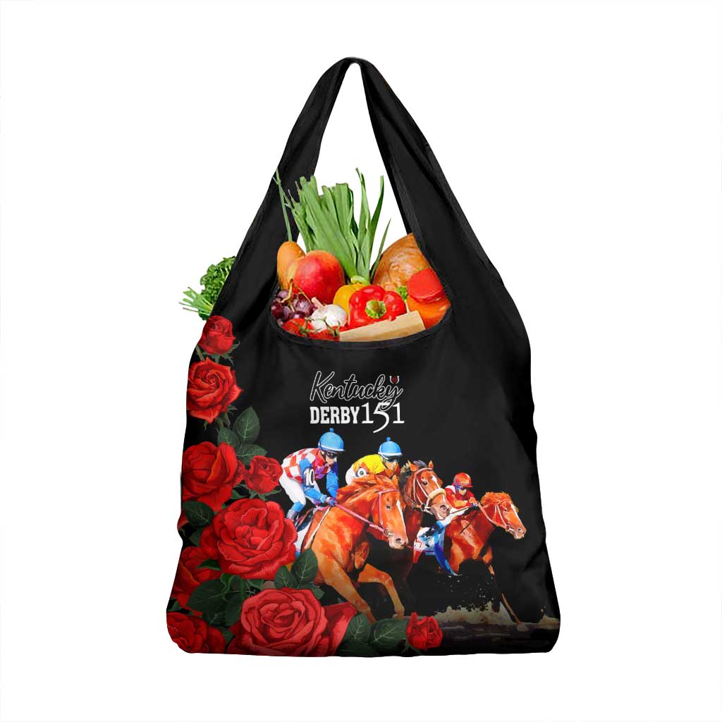 Horse Racing Custom Grocery Bag 151st Anniversary Race For the Roses LT7