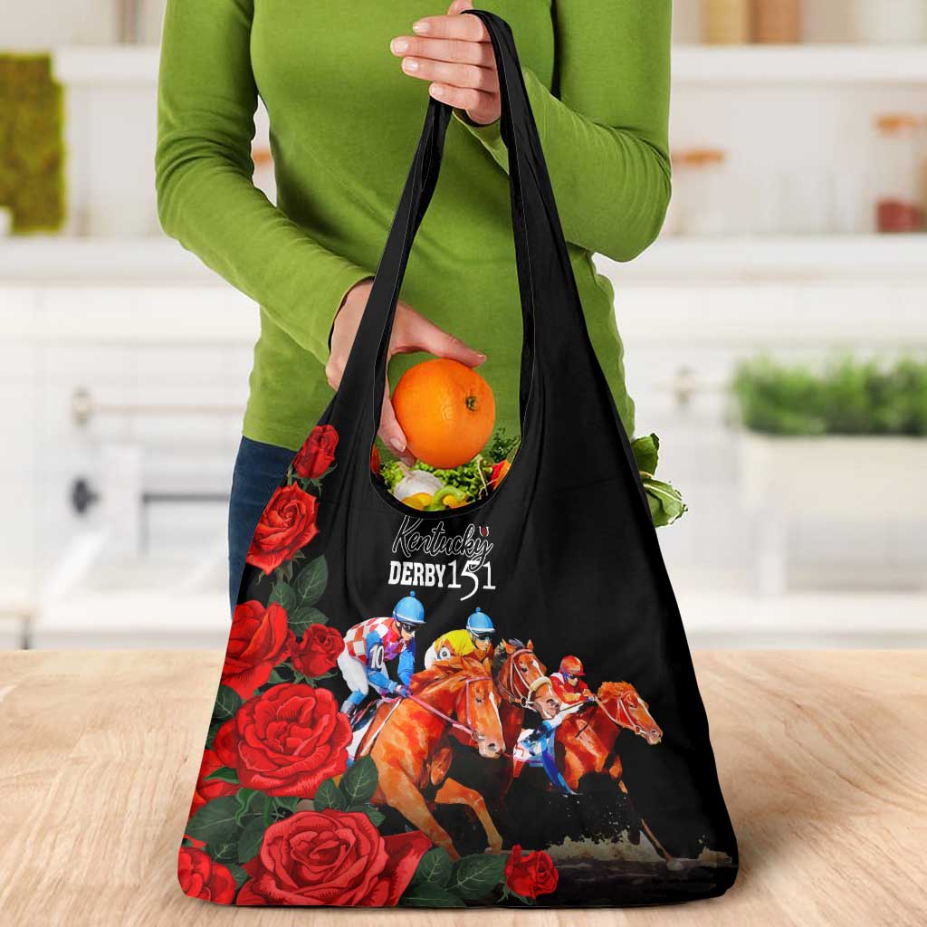 Horse Racing Custom Grocery Bag 151st Anniversary Race For the Roses LT7