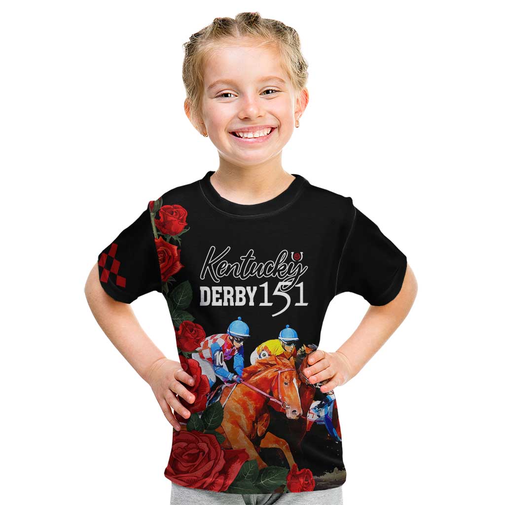 Horse Racing Custom Kid T Shirt 151st Anniversary Race For the Roses LT7