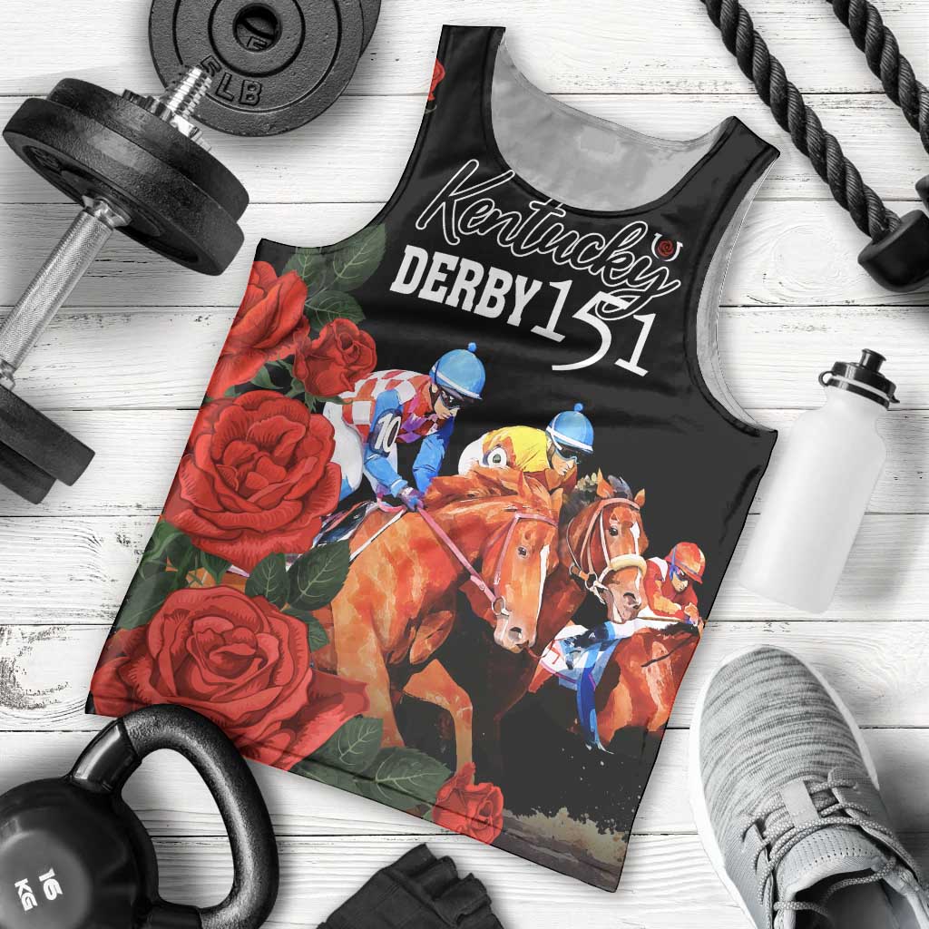 Horse Racing Custom Men Tank Top 151st Anniversary Race For the Roses LT7