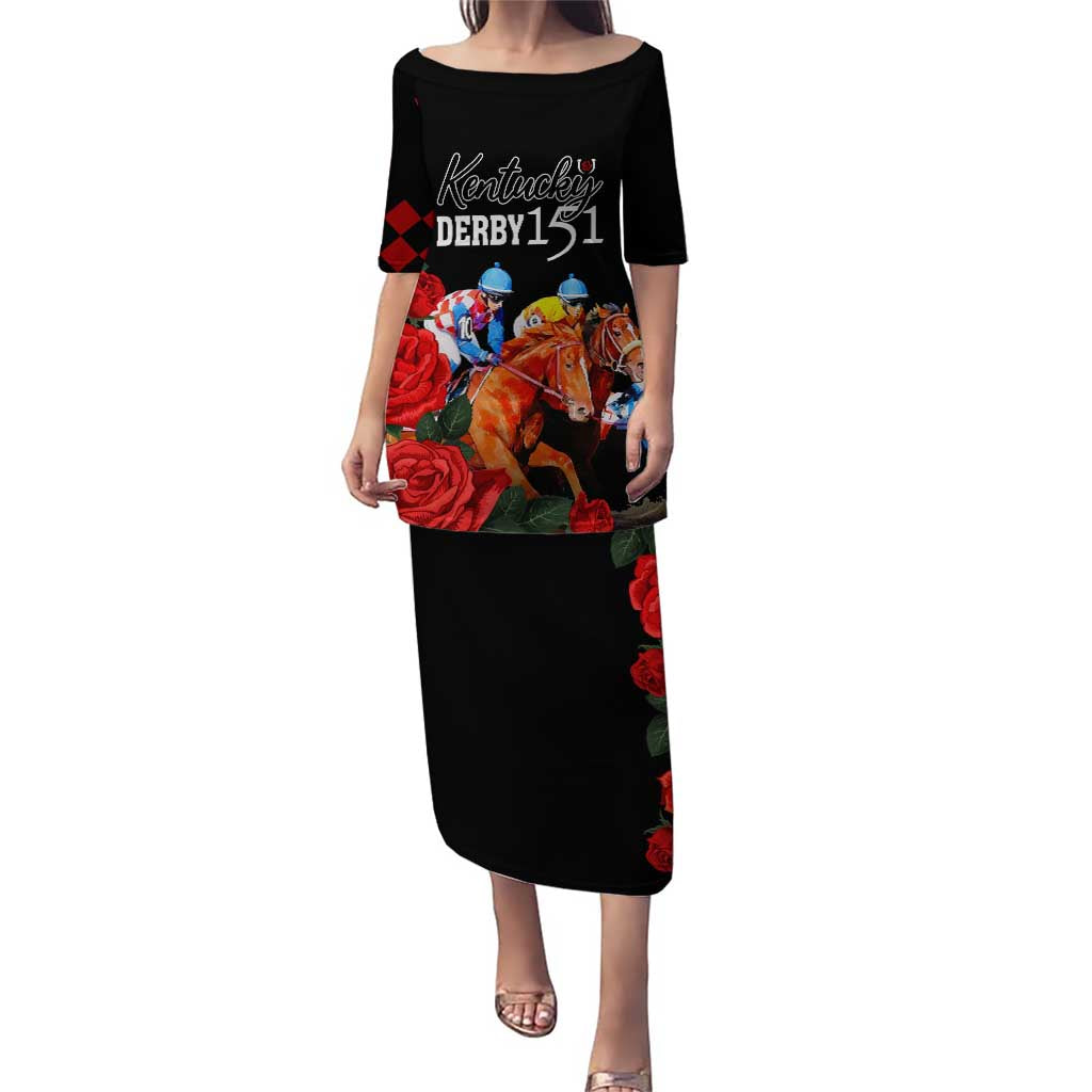 Horse Racing Custom Puletasi 151st Anniversary Race For the Roses LT7