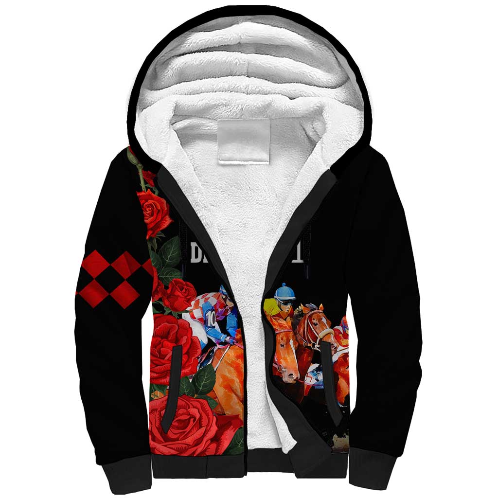 Horse Racing Custom Sherpa Hoodie 151st Anniversary Race For the Roses LT7