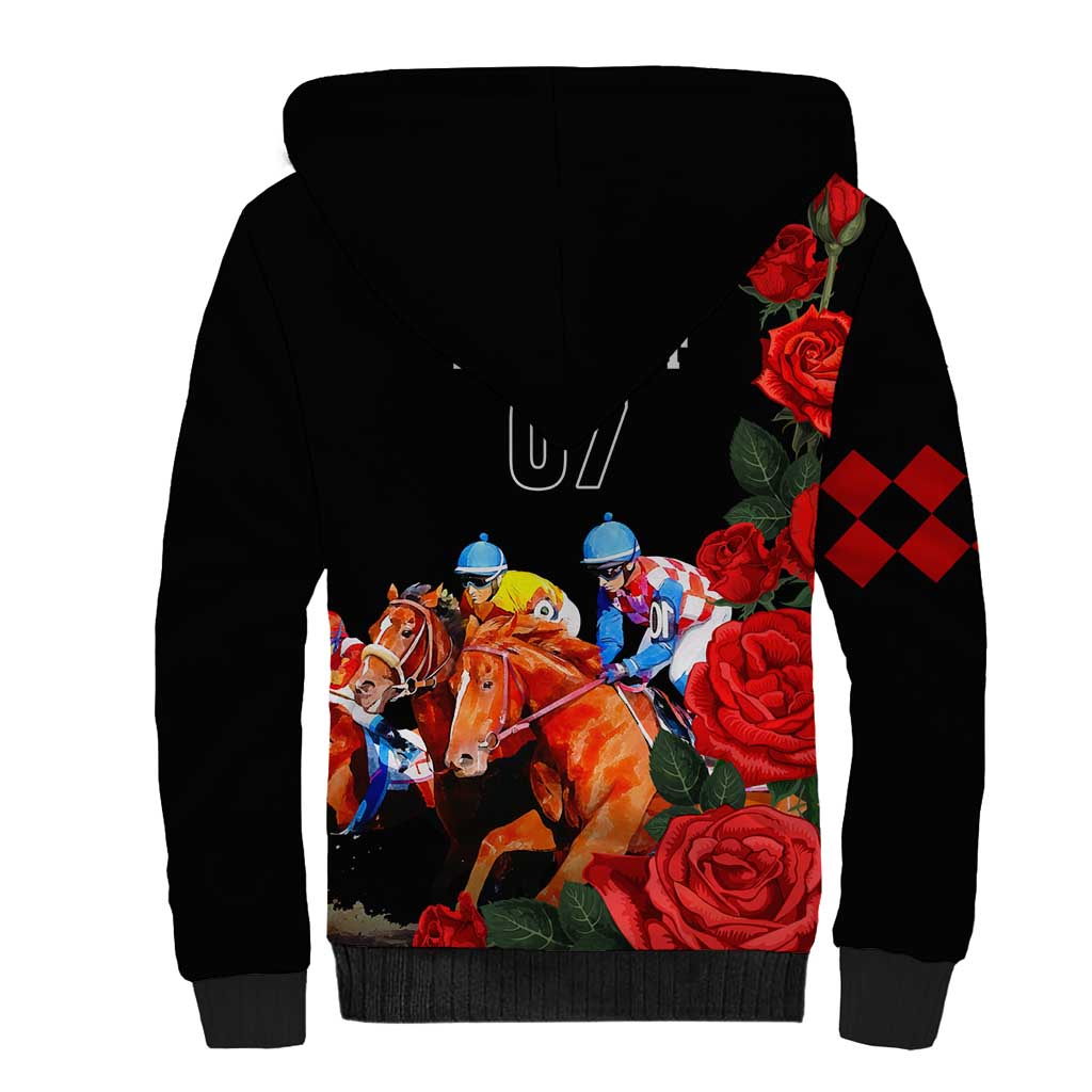 Horse Racing Custom Sherpa Hoodie 151st Anniversary Race For the Roses LT7