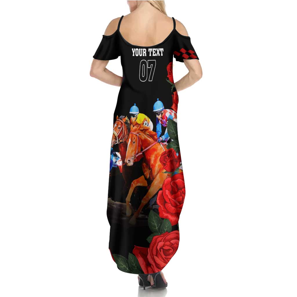 Horse Racing Custom Summer Maxi Dress 151st Anniversary Race For the Roses LT7