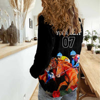 Horse Racing Custom Women Casual Shirt 151st Anniversary Race For the Roses LT7