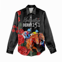 Horse Racing Custom Women Casual Shirt 151st Anniversary Race For the Roses LT7