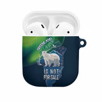 Greenland Is Not For Sale AirPods Case Arctic Aurora Borealis