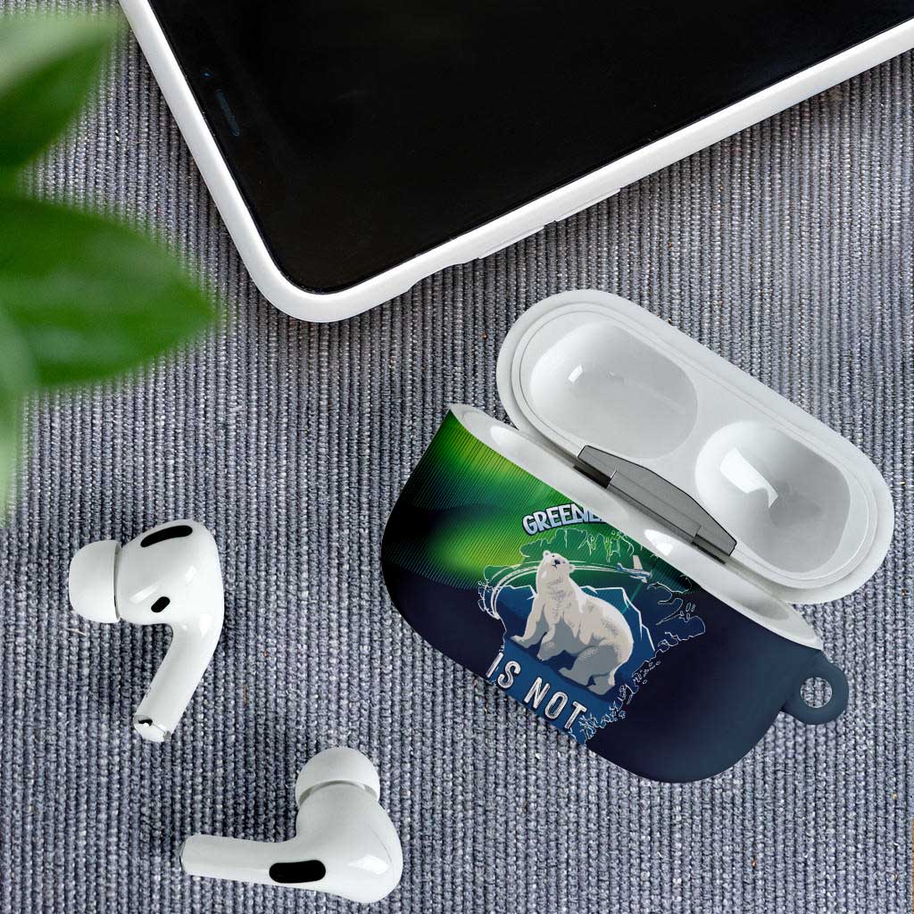 Greenland Is Not For Sale AirPods Case Arctic Aurora Borealis