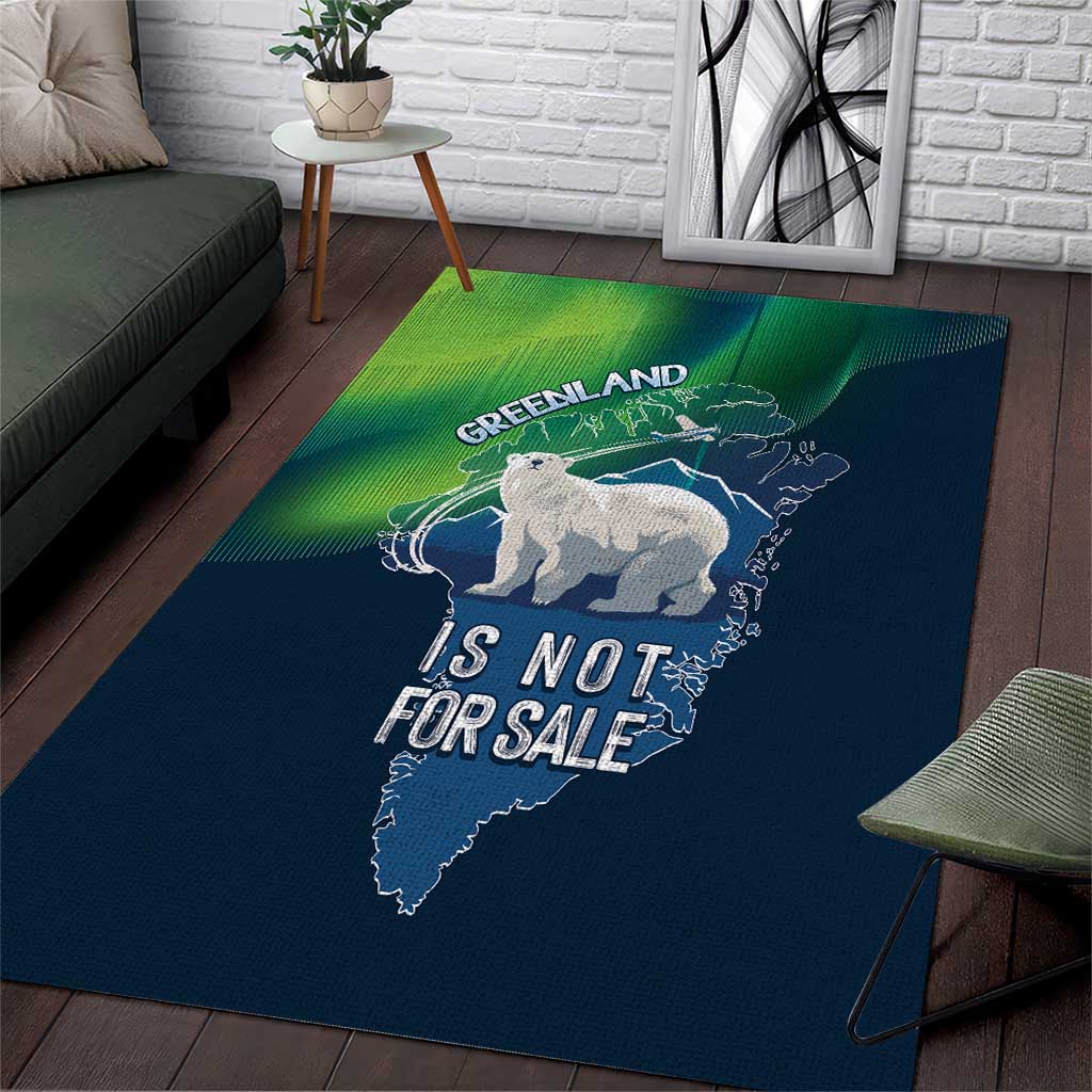 Greenland Is Not For Sale Area Rug Arctic Aurora Borealis