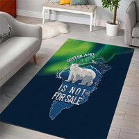 Greenland Is Not For Sale Area Rug Arctic Aurora Borealis