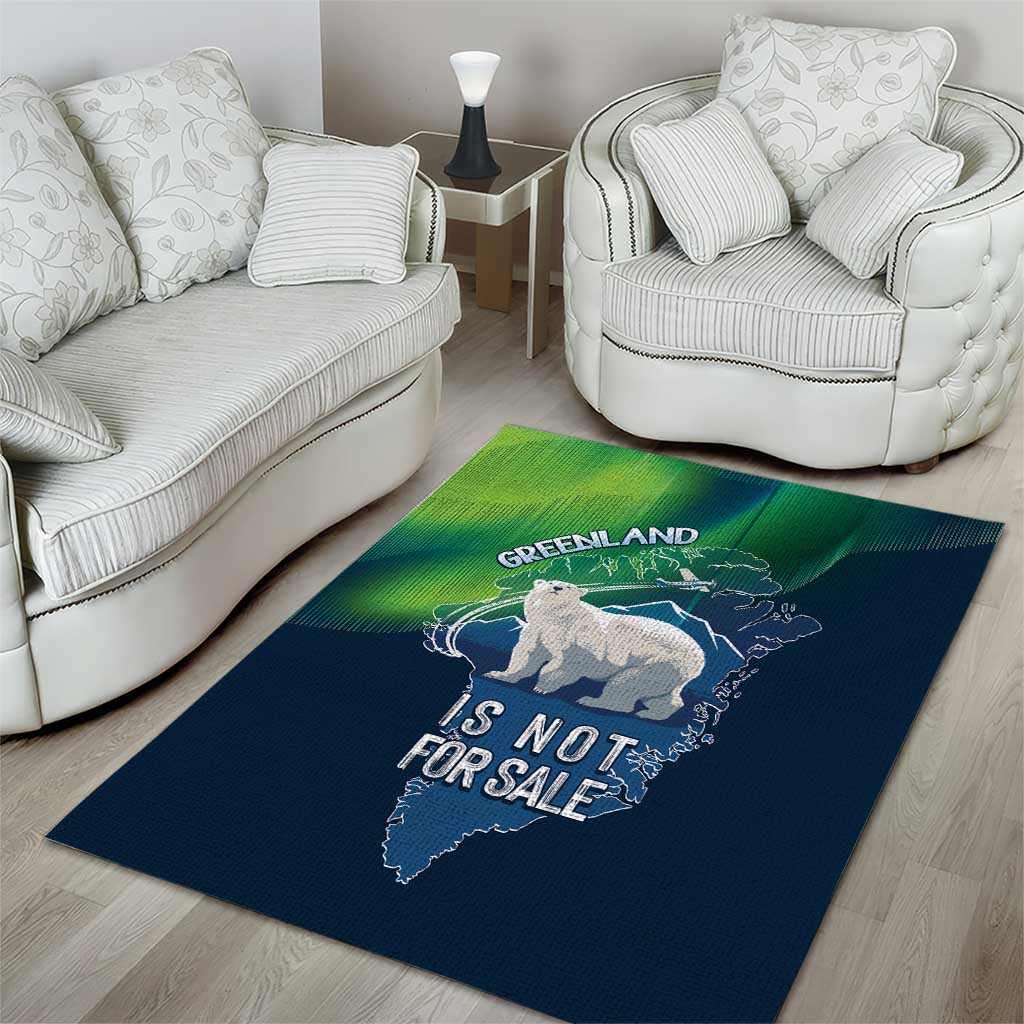 Greenland Is Not For Sale Area Rug Arctic Aurora Borealis