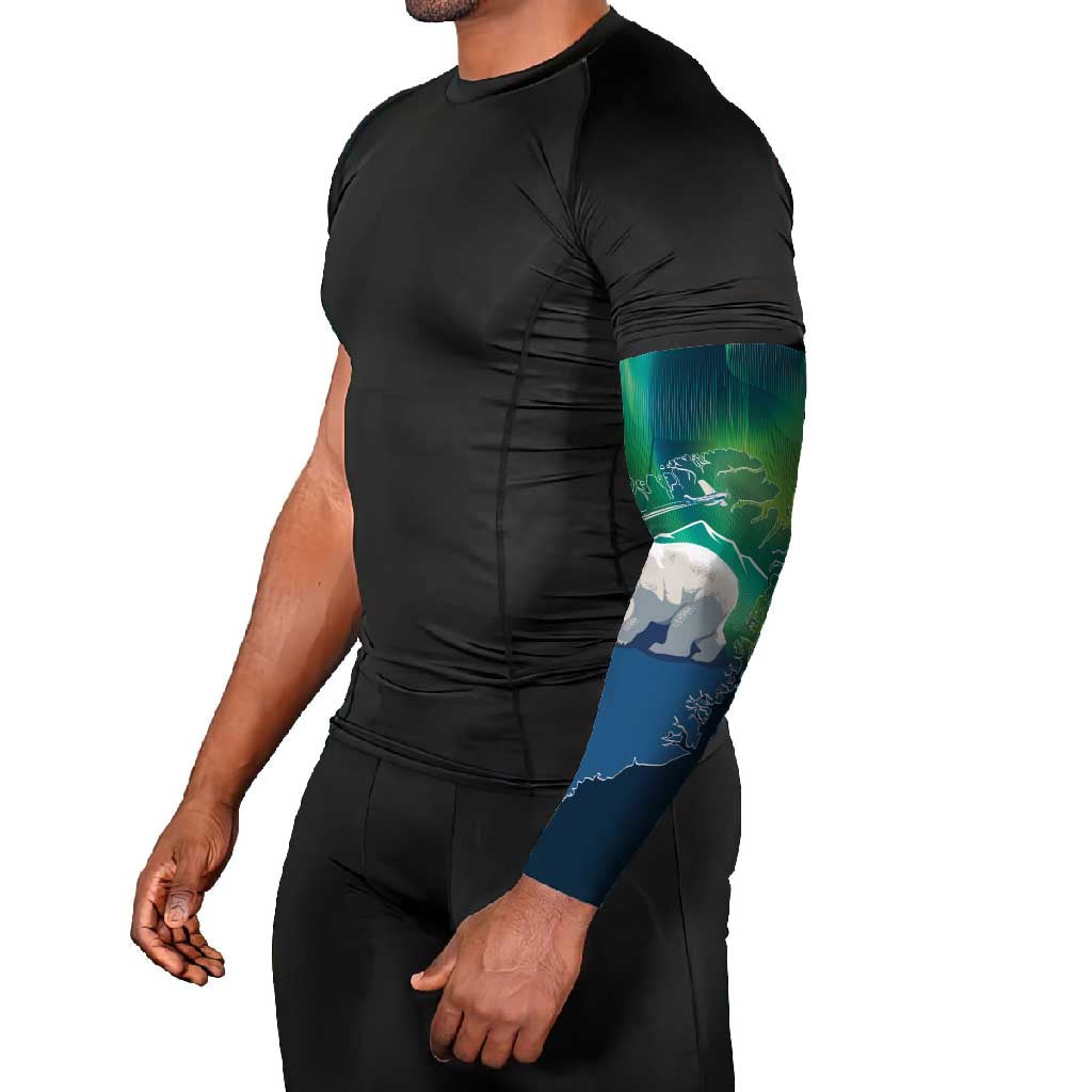 Greenland Is Not For Sale Arm Sleeves Arctic Aurora Borealis