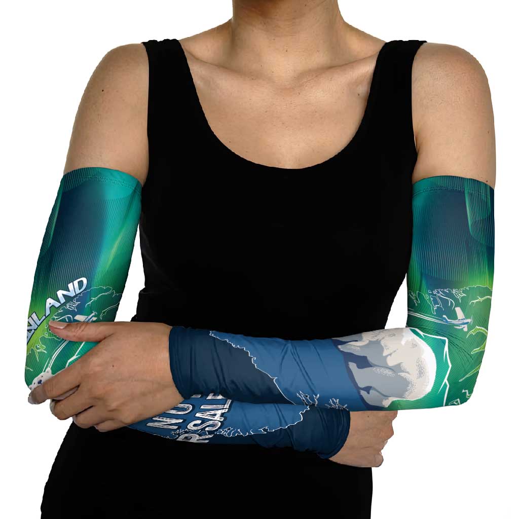 Greenland Is Not For Sale Arm Sleeves Arctic Aurora Borealis
