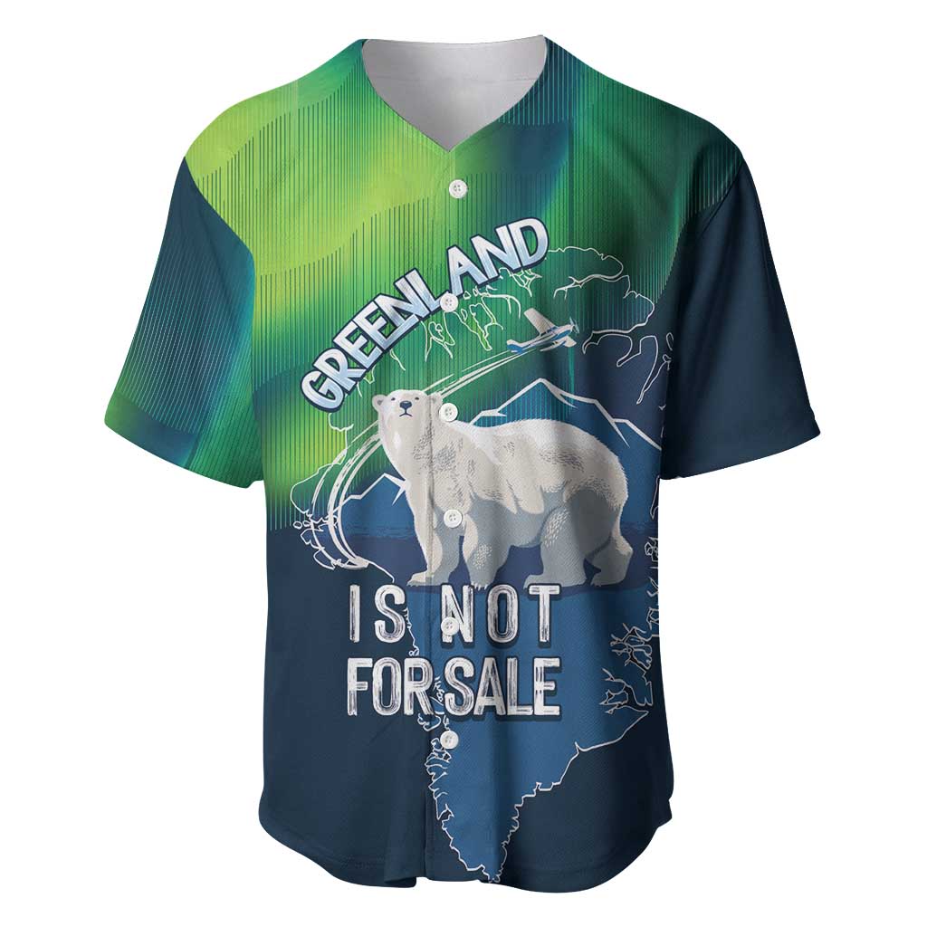 Greenland Is Not For Sale Baseball Jersey Arctic Aurora Borealis