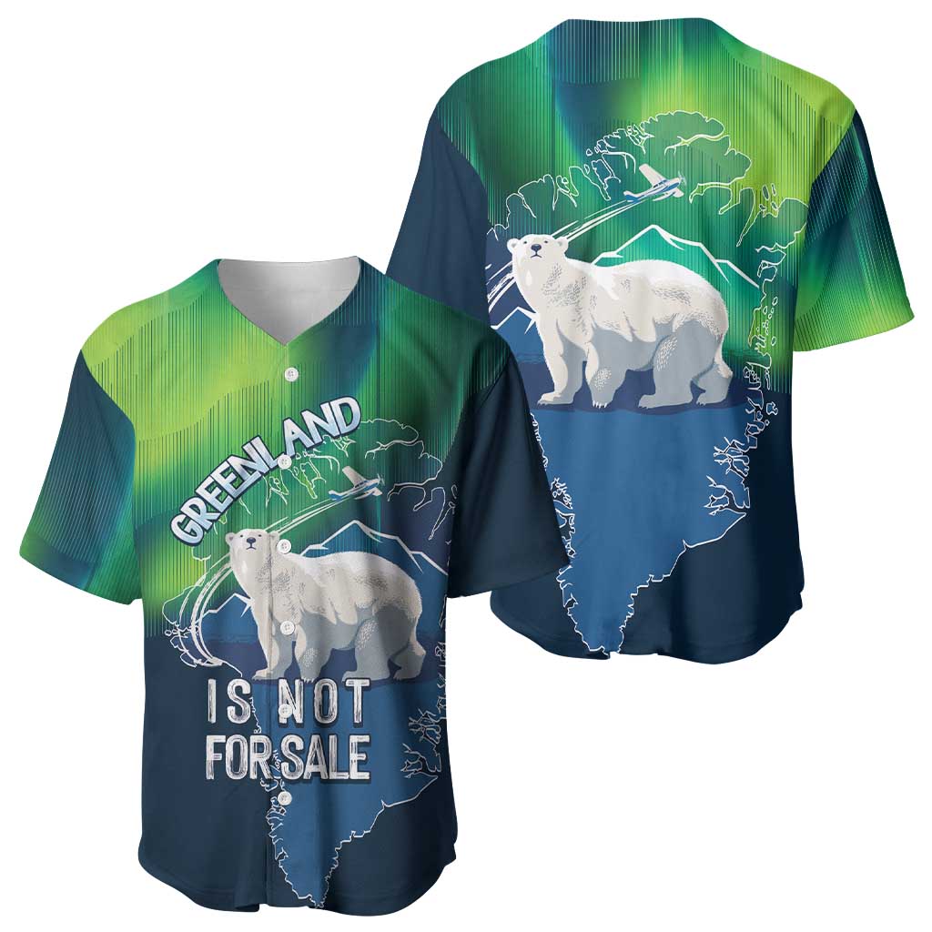 Greenland Is Not For Sale Baseball Jersey Arctic Aurora Borealis