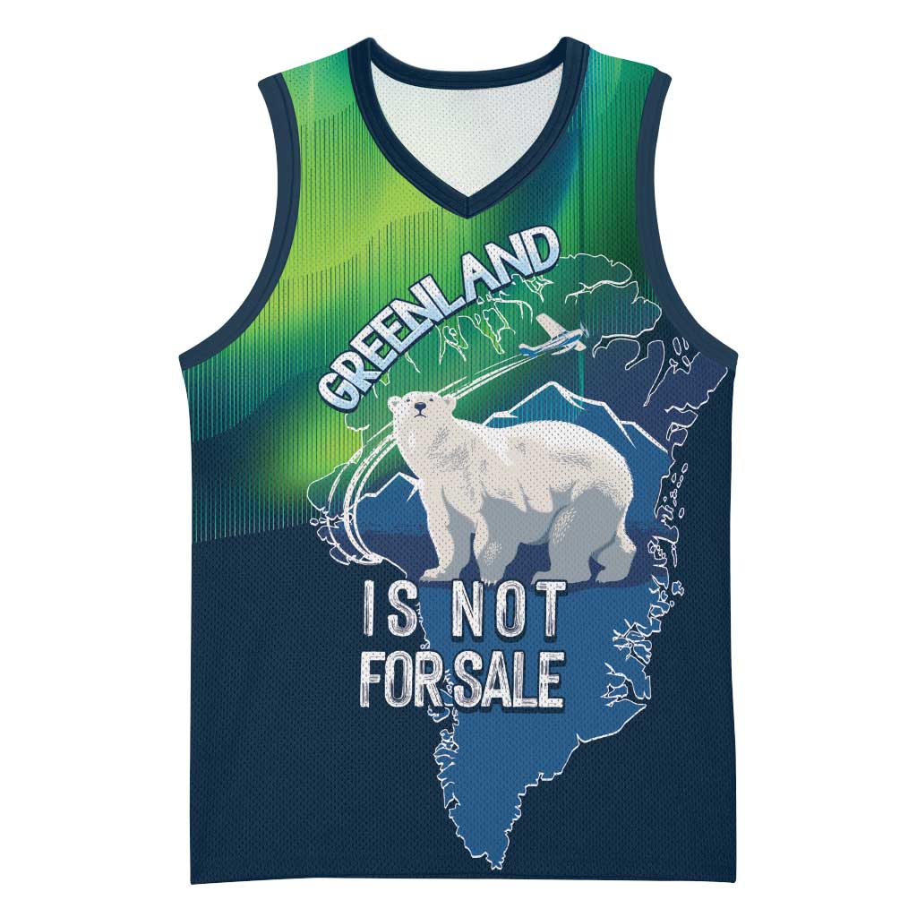 Greenland Is Not For Sale Basketball Jersey Arctic Aurora Borealis