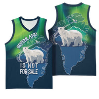 Greenland Is Not For Sale Basketball Jersey Arctic Aurora Borealis