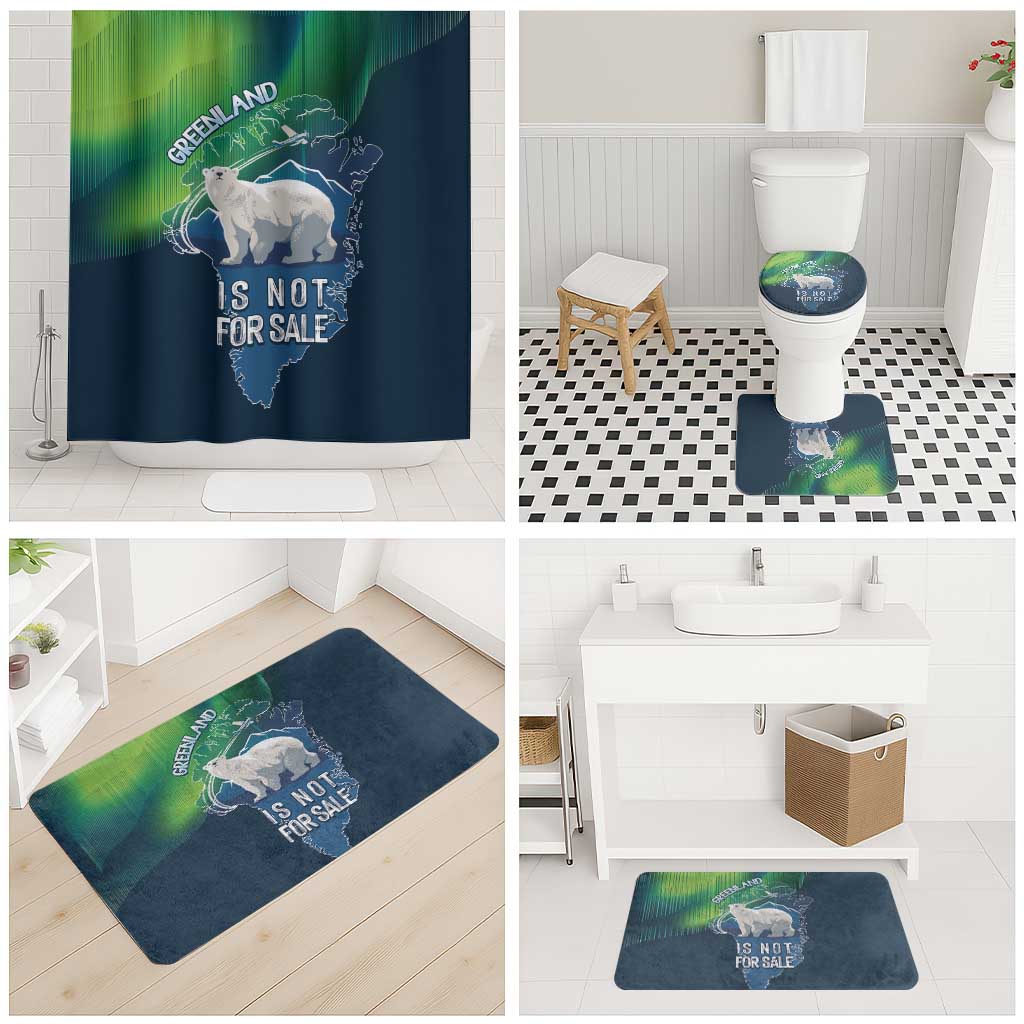 Greenland Is Not For Sale Bathroom Set Arctic Aurora Borealis