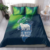 Greenland Is Not For Sale Bedding Set Arctic Aurora Borealis