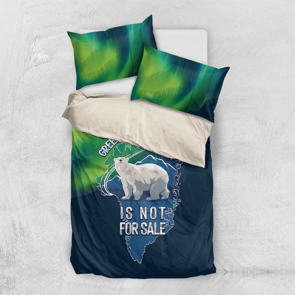 Greenland Is Not For Sale Bedding Set Arctic Aurora Borealis
