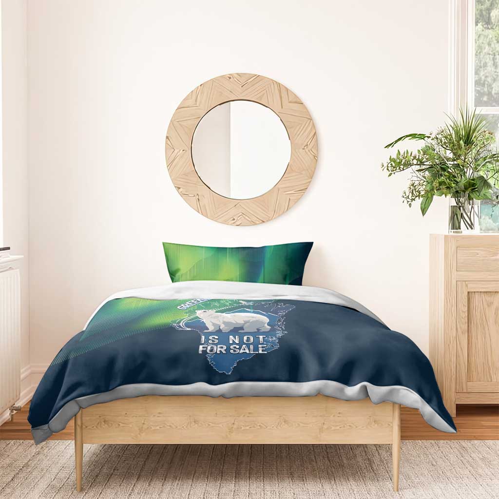Greenland Is Not For Sale Bedding Set Arctic Aurora Borealis