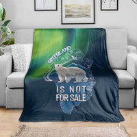 Greenland Is Not For Sale Blanket Arctic Aurora Borealis