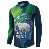 Greenland Is Not For Sale Button Sweatshirt Arctic Aurora Borealis