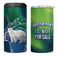 Greenland Is Not For Sale 4 in 1 Can Cooler Tumbler Arctic Aurora Borealis