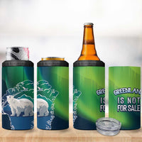Greenland Is Not For Sale 4 in 1 Can Cooler Tumbler Arctic Aurora Borealis