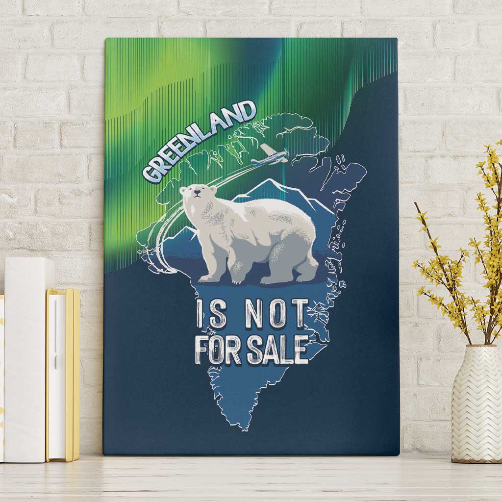 Greenland Is Not For Sale Canvas Wall Art Arctic Aurora Borealis
