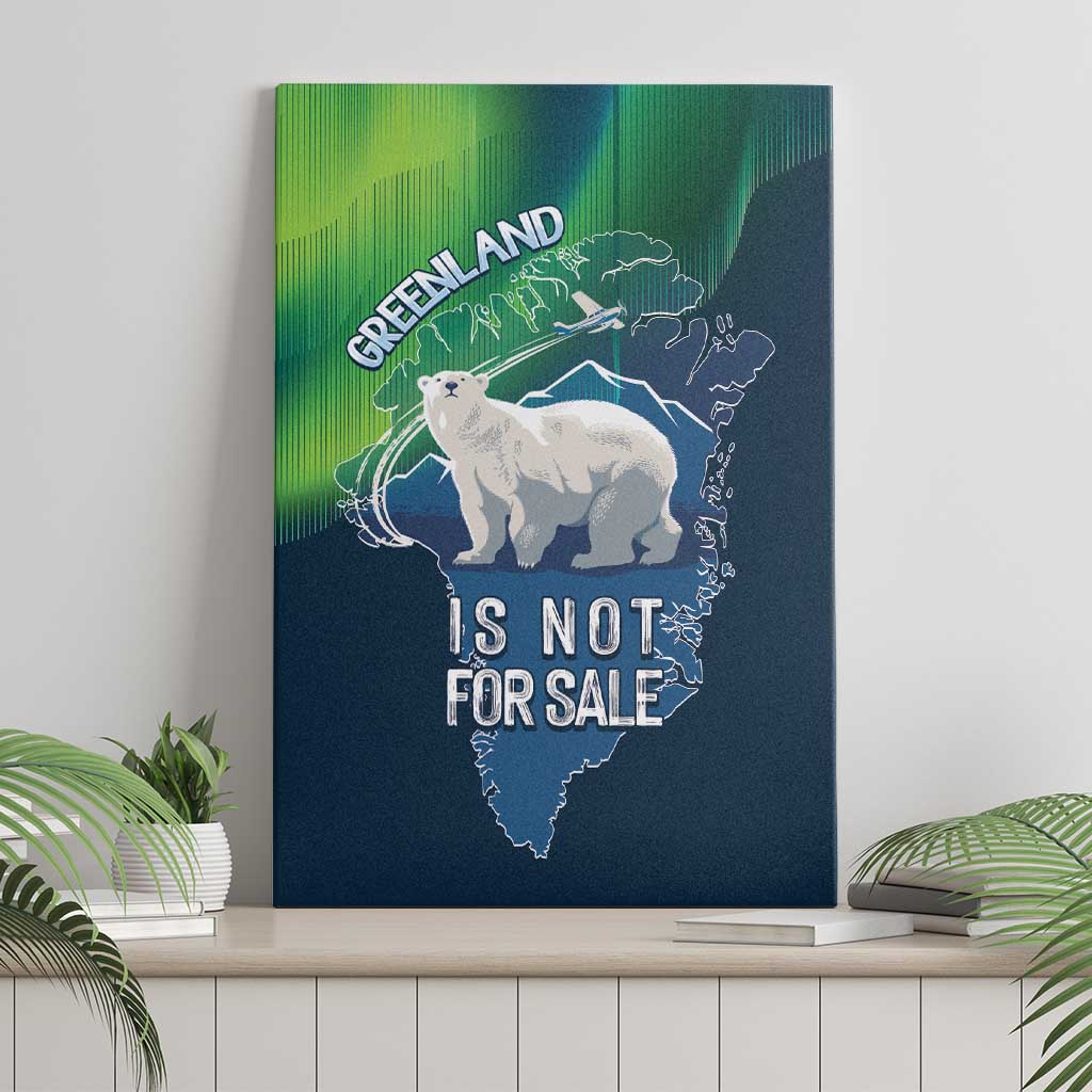 Greenland Is Not For Sale Canvas Wall Art Arctic Aurora Borealis