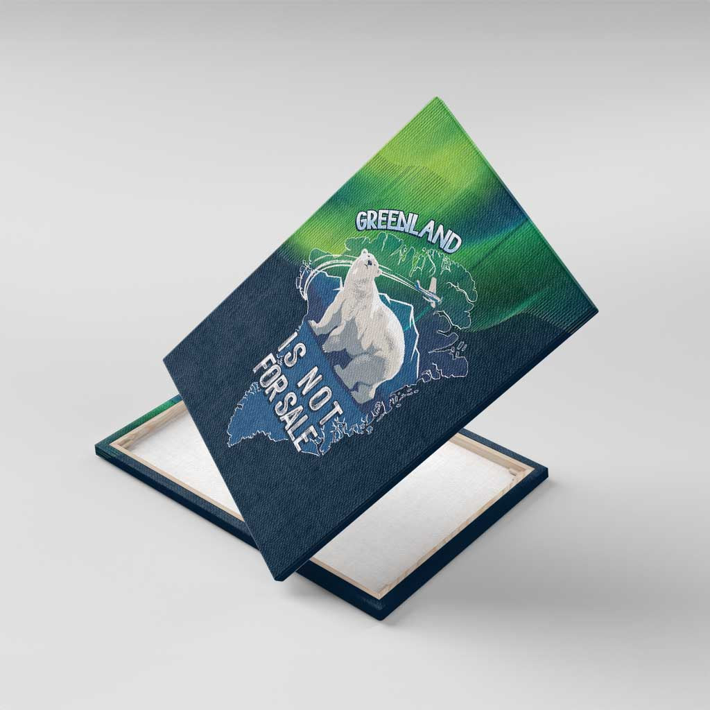Greenland Is Not For Sale Canvas Wall Art Arctic Aurora Borealis