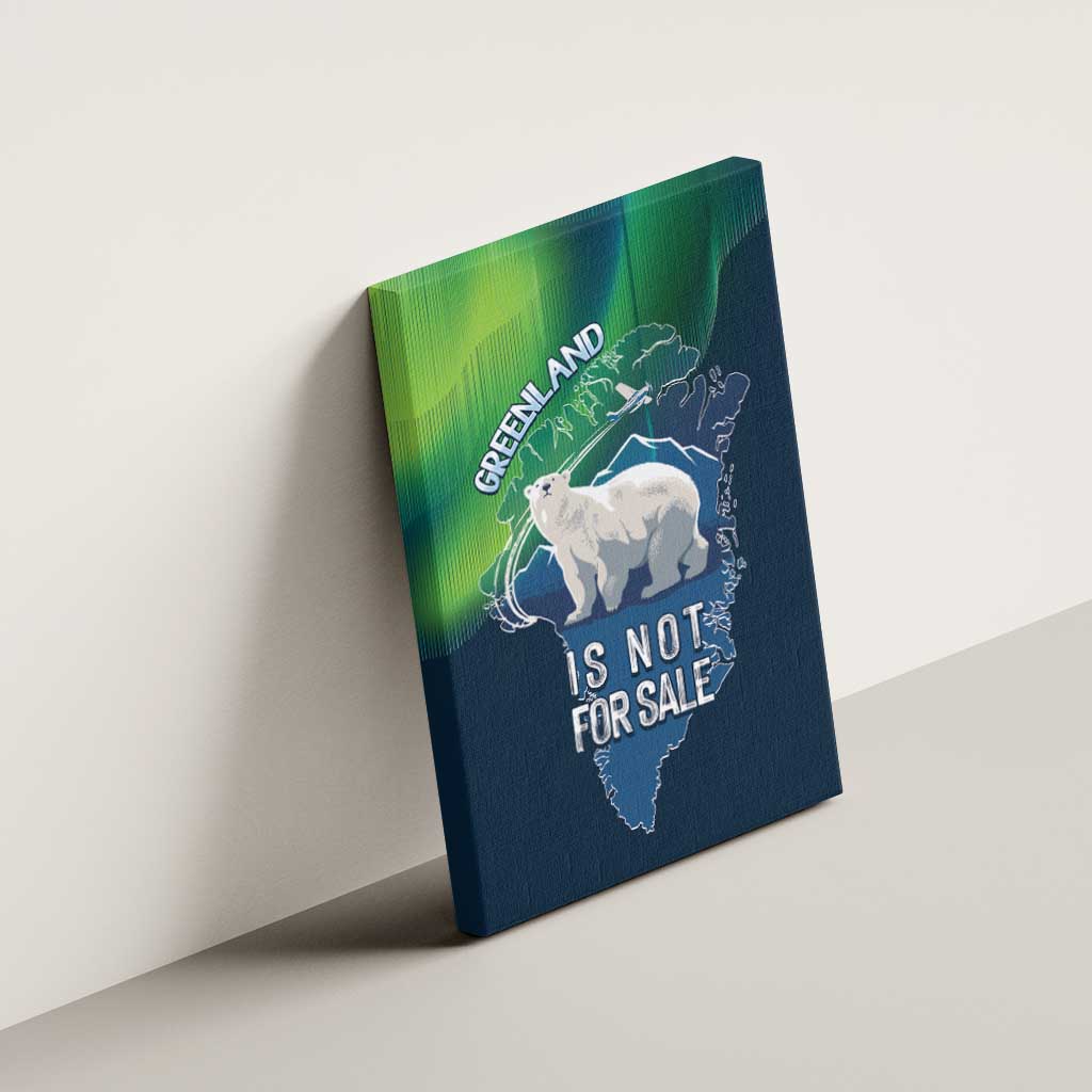Greenland Is Not For Sale Canvas Wall Art Arctic Aurora Borealis