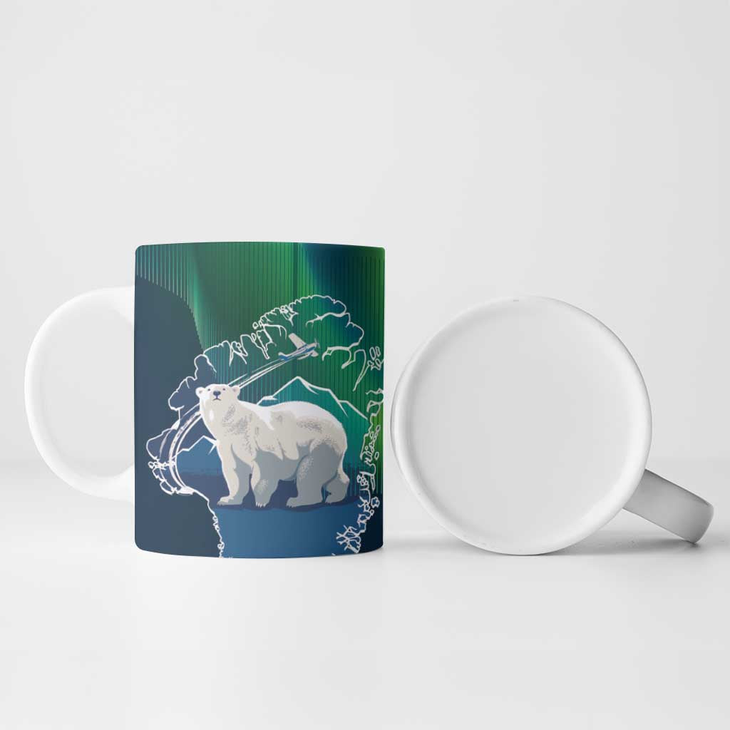 Greenland Is Not For Sale Ceramic Mug Arctic Aurora Borealis