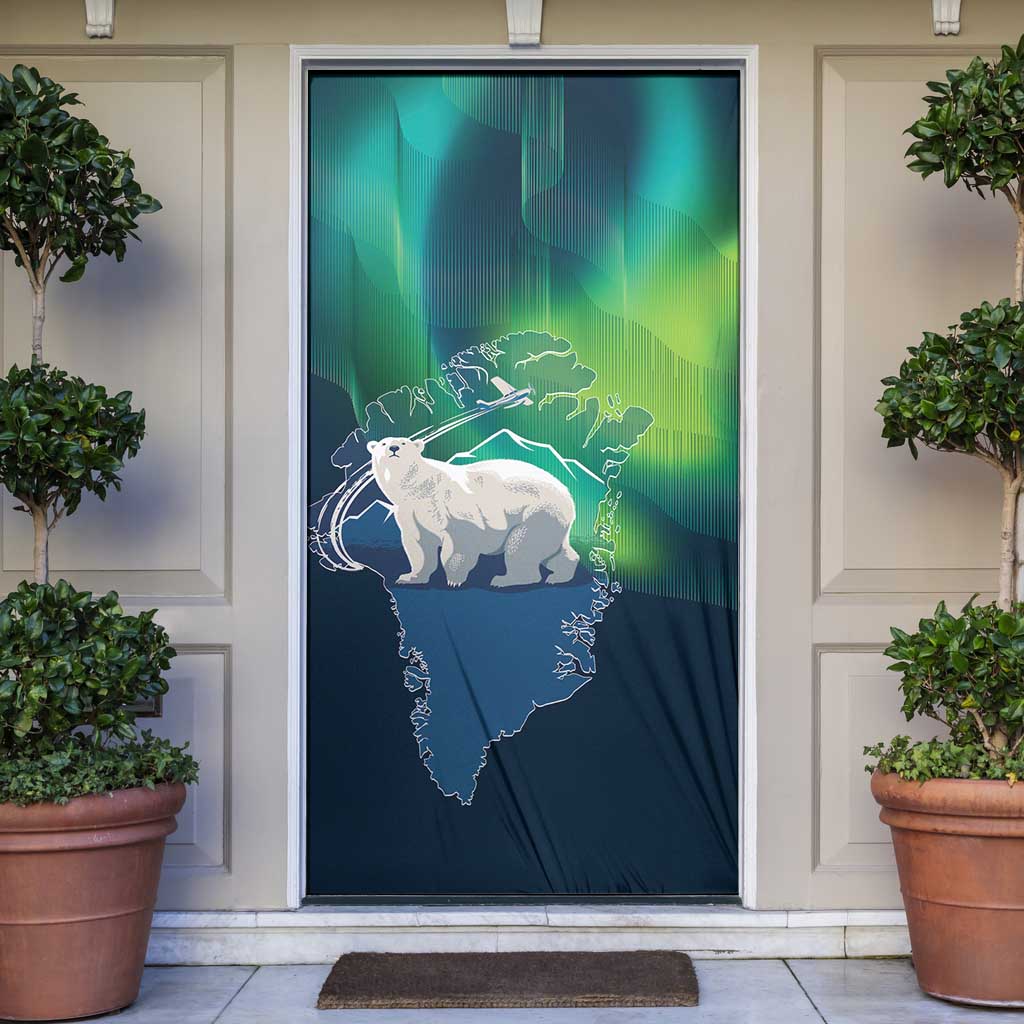 Greenland Is Not For Sale Door Cover Arctic Aurora Borealis
