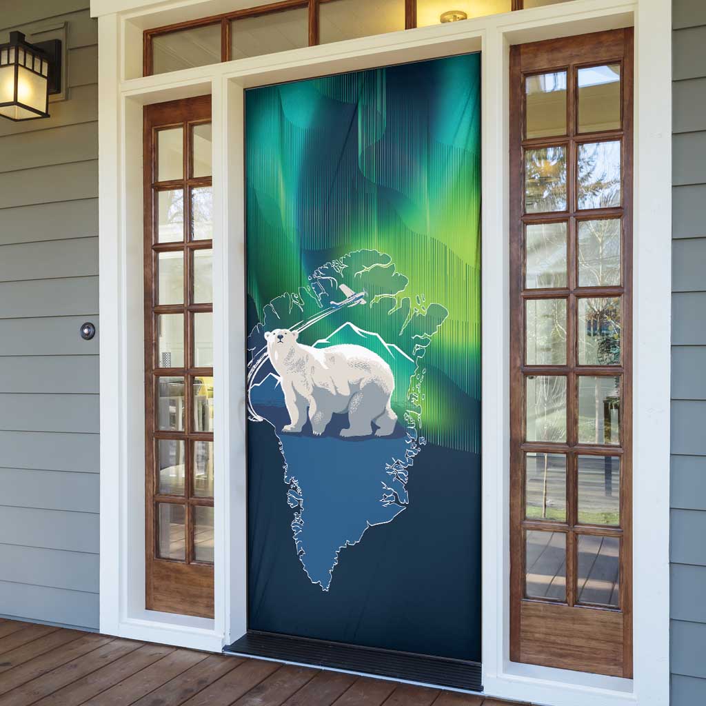 Greenland Is Not For Sale Door Cover Arctic Aurora Borealis