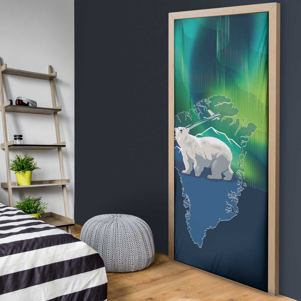 Greenland Is Not For Sale Door Cover Arctic Aurora Borealis